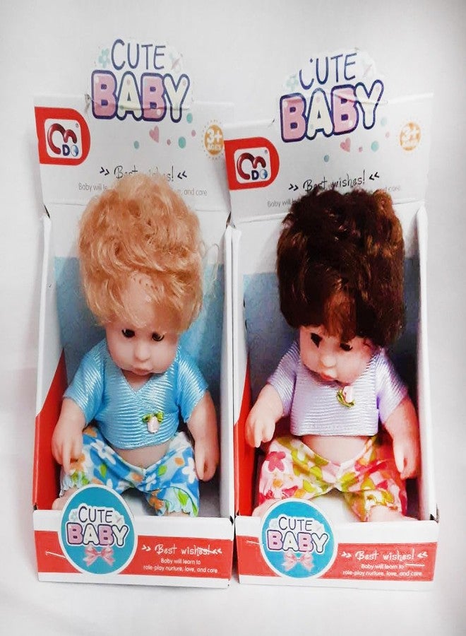JAPSI Soft Baby Doll Toys, Boy & Girl Dolls with Hair and Removable Clothes, Pack of 1 | - Image 2